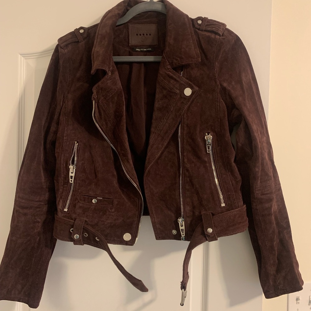 Blank NYC purple suede jacket size Medium